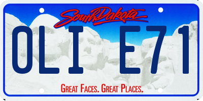 SD license plate 0LIE71
