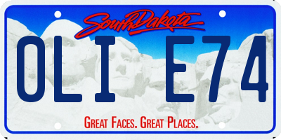 SD license plate 0LIE74