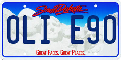 SD license plate 0LIE90