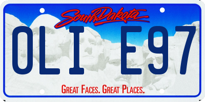 SD license plate 0LIE97