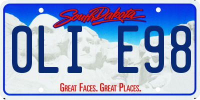 SD license plate 0LIE98
