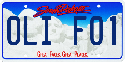 SD license plate 0LIF01
