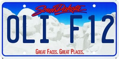 SD license plate 0LIF12