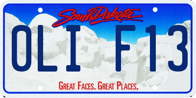 SD license plate 0LIF13