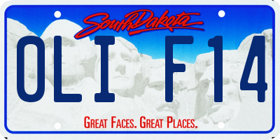 SD license plate 0LIF14