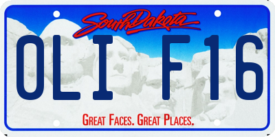 SD license plate 0LIF16