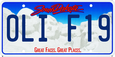 SD license plate 0LIF19