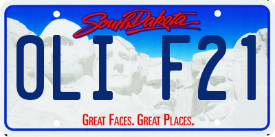 SD license plate 0LIF21