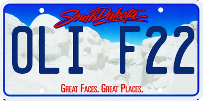SD license plate 0LIF22