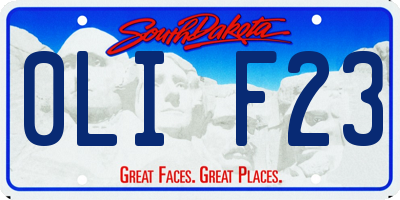 SD license plate 0LIF23