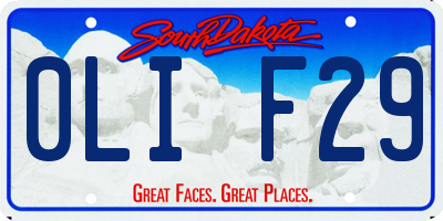 SD license plate 0LIF29