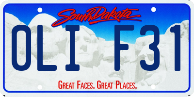 SD license plate 0LIF31