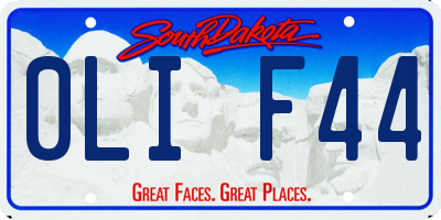 SD license plate 0LIF44