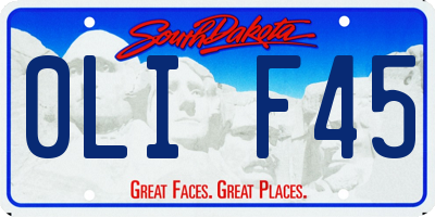 SD license plate 0LIF45