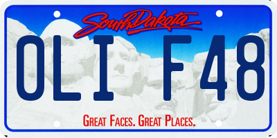 SD license plate 0LIF48