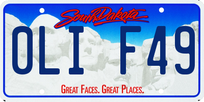 SD license plate 0LIF49