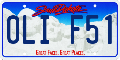 SD license plate 0LIF51