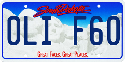 SD license plate 0LIF60