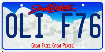 SD license plate 0LIF76