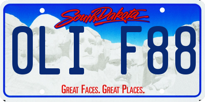 SD license plate 0LIF88