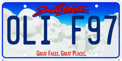 SD license plate 0LIF97