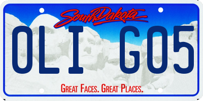 SD license plate 0LIG05