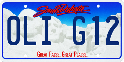 SD license plate 0LIG12