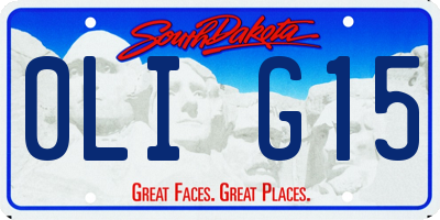 SD license plate 0LIG15