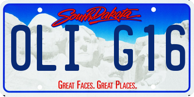 SD license plate 0LIG16