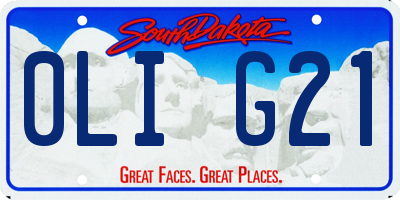 SD license plate 0LIG21