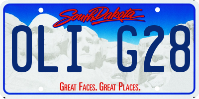 SD license plate 0LIG28