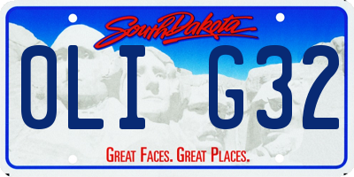 SD license plate 0LIG32