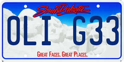 SD license plate 0LIG33