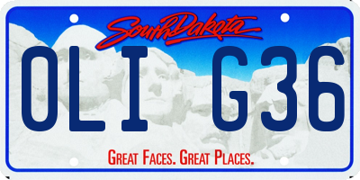SD license plate 0LIG36