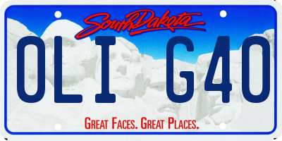 SD license plate 0LIG40