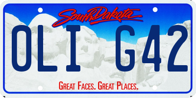 SD license plate 0LIG42