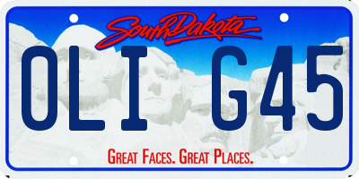 SD license plate 0LIG45