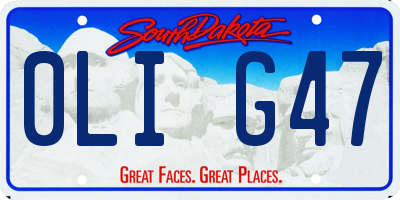SD license plate 0LIG47