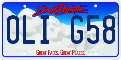 SD license plate 0LIG58