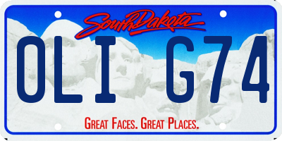 SD license plate 0LIG74
