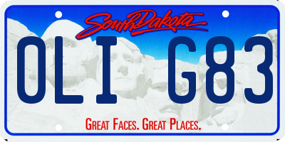 SD license plate 0LIG83