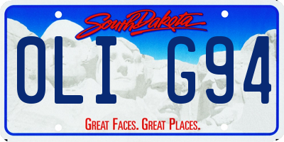 SD license plate 0LIG94