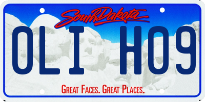 SD license plate 0LIH09