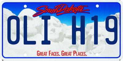 SD license plate 0LIH19
