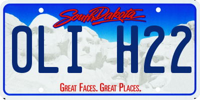 SD license plate 0LIH22