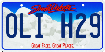 SD license plate 0LIH29