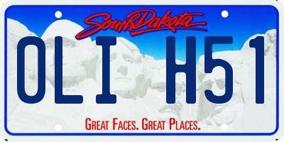SD license plate 0LIH51
