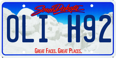 SD license plate 0LIH92