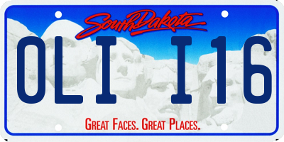 SD license plate 0LII16