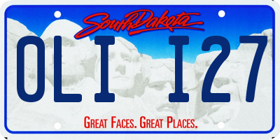 SD license plate 0LII27